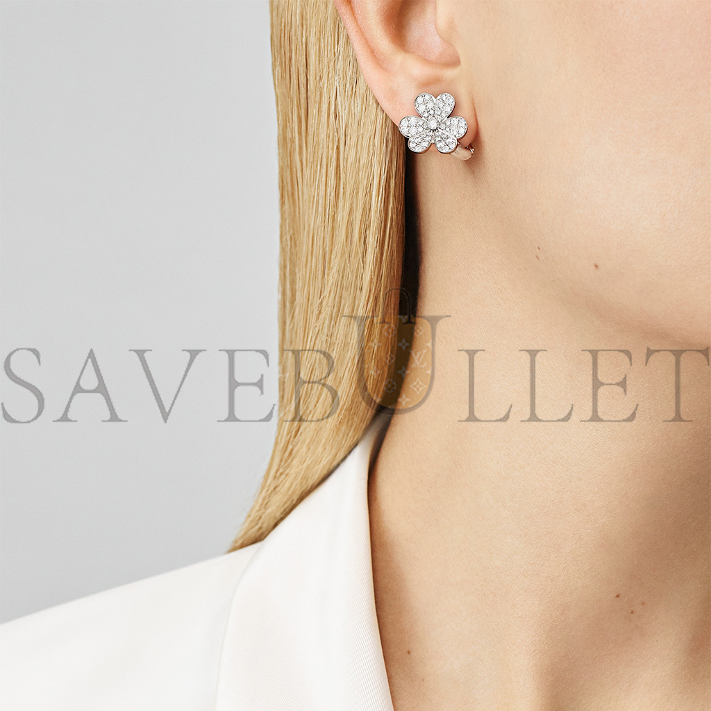 VAN CLEEF ARPELS FRIVOLE EARRINGS, SMALL MODEL - WHITE GOLD, DIAMOND VCARB65800 VAN CLEEF ARPELS FRIVOLE EARRINGS, SMALL MODEL - WHITE GOLD, DIAMOND VCARB65800